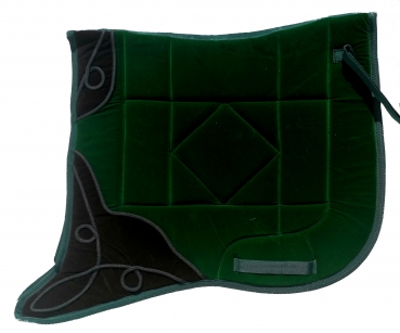 Saddlepad Barock for Showriding " Andaluz"  in green-black with black lace